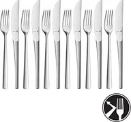 Zestawy sztućców - WMF Zestaw sztućców deserowych śniadaniowych Corvo sztuk 12 dla osób 6 Cromargan chroni matową stal nierdzewną odporny na zarysowania można myć w zmywarce 1158566330 - miniaturka - grafika 1