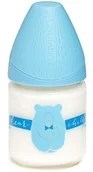 Butelki dla niemowląt - Suavinex Butelka szklana trójprzepływ miś niebieski 120ml | PONAD 10 TYŚ PRODUKTÓW W ATRAKCYJNYCH CENACH | SZYBKA - miniaturka - grafika 1