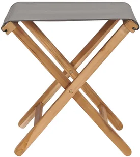 vidaXL Składane krzesła, 2 szt., lite drewno tekowe i tkanina, szare - Fotele i krzesła ogrodowe - miniaturka - grafika 3