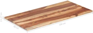 vidaXL Blat stołu, lite drewno sheesham, 25-27 mm, 60x100 cm vidaXL - Blaty meblowe i parapety okienne - miniaturka - grafika 6