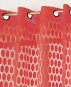 Kinder party - Linder firanka z 8 oczkami poliester Czerwony 140 x 265 cm Voilage - miniaturka - grafika 1