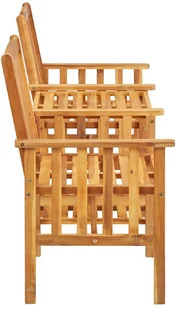 vidaXL Krzesła ogrodowe ze stolikiem, 159x61x92 cm, lita akacja - Meble ogrodowe - miniaturka - grafika 5