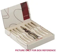 Zestawy sztućców - Casa Bugatti 7 częściowy zestaw do owoców morza 35x26x5 cm Casa Bugatto SETTIMOCIELO srebrny IN-056S76 - miniaturka - grafika 1