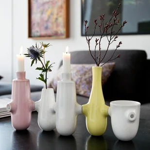 Kähler Kähler FIDUCIA Kolorowy Wazon i Świecznik 5 El. 690080 - Wazony i flakony Kähler Kähler FIDUCIA Kolorowy Wazon i Świecznik 5 El. 690080 - Wazony i flakony - miniaturka - grafika 2