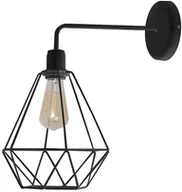 Lampy ścienne - Helam Kinkiet KARO 1xE27/60W/230V czarny - miniaturka - grafika 1