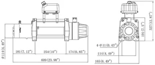 Kingone 818 Wyciągarka TDS-9.5H 9500 lbs [4309kg] z liną syntetyczną 12V lina 10 mm 25m) 81877885 77885-uniw - Wciągarki - miniaturka - grafika 2