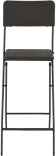 vidaXL Składane krzesła barowe, 2 szt., HDPE, 45x63x114 cm, brązowe - Fotele i krzesła ogrodowe - miniaturka - grafika 6