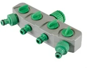 Węże ogrodowe i zraszacze - Silverline Silver Line 167269 4-drożny rozdzielacz do bateria łazienkowa przyłącze 3/4 cala i 1/2 cala 167269 - miniaturka - grafika 1