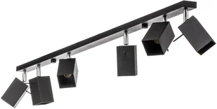 Euluna Spot sufitowy Square, czarny 6-punktowy liniowy - Lampy sufitowe - miniaturka - grafika 4