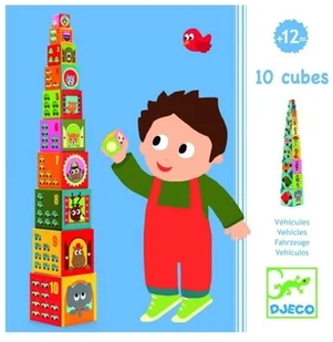 Djeco Piramida pojazdy DJ08508 - Klocki - miniaturka - grafika 2