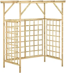 vidaXL Lumarko Pergola na dwa kosze na śmieci, impregnowane drewno sosnowe! 316063 - Kratki i pergole - miniaturka - grafika 2