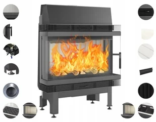 Kratki.pl Marek Bal Kominek powietrzny stalowy BLANKA lewy prawy BS 11 kW  180 BLANKA/670/570/LP/BS - Kominki wolnostojące - miniaturka - grafika 2