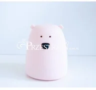 Lampy pozostałe - Rabbit&friends SILIKONOWA LAMPKA DO POKOJU DZIECKA - RABBIT & FRIENDS - Różowy Miś - mała 112R - miniaturka - grafika 1