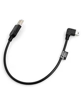 Kable USB - System-S Mini USB kątowy 90 ° stopni w lewo wtykiem kątowym kablem do transmisji danych i ładowania kabla ok. 27 cm 53525947 - miniaturka - grafika 1