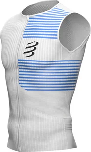 Compressport Triathlonowa koszulka kompresyjna TRI POSTURAL TANK TOP czarno-czerwona - Koszulki sportowe męskie - miniaturka - grafika 3