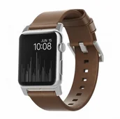 Akcesoria do smartwatchy - NOMAD Strap Modern Leather Brown 42mm / 44mm Silver (NM1A4RSM00) - miniaturka - grafika 1