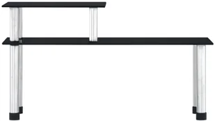 vidaXL Półka kuchenna, czarne, hartowane szkło, 45x16x26 cm vidaXL - Półki do kuchni - miniaturka - grafika 3