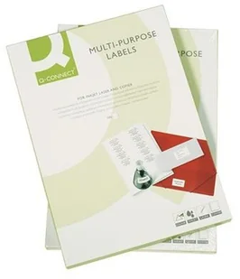 Q-CONNECT Etykiety uniwersalne , 70x42,3mm, prostokątne, białe 100 ark. KF10649 - Etykiety samoprzylepne i bloki etykiet - miniaturka - grafika 3