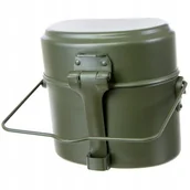 Kuchnia turystyczne i akcesoria - Wojskowa Trzyczęściowa Menażka Bundeswehr Bw Oliv - miniaturka - grafika 1