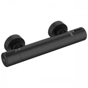 Baterie podtynkowe - Laveo Laveo bateria natryskowa ścienna termostatyczna Pretto BAO 74TD czarna - miniaturka - grafika 1