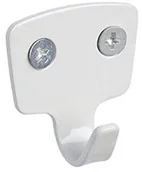 Wieszaki łazienkowe - Wenko 18588100 haczyk na ścianę Uno Basic, stal nierdzewna, 3.5 x 4 x 1.5 cm, biały 18588100 - miniaturka - grafika 1
