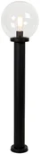 Lampy ogrodowe - QAZQA Stojąca lampa zewnętrzna czarna z przezroczystą kulą 100 cm IP44 - Sfera - miniaturka - grafika 1