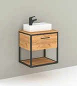 Półki łazienkowe - Astor Astor Beta szafka dąb AMUWN5100C - miniaturka - grafika 1