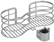 Półki łazienkowe - Metaltex 404818039 Viva organizer prysznicowy, montaż bez wiercenia, srebrny - miniaturka - grafika 1