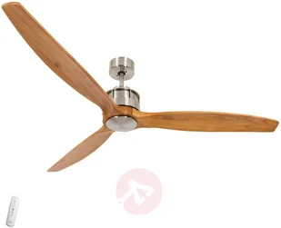LUCCI AIR Wzornictwo wentylator sufitowy lucci Air akmani DC, 156 cm, z drewna tekowego/chrom szczotkowany, 6 prędkości, silnik DC Eco zużywa bardzo mało energii, z pilotem zdalnego sterowania 210506 - Lampy pozostałe - miniaturka - grafika 2