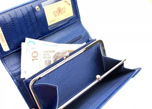 Wilmar (PL) Portfel Damski (PL) Klamra 16 cm Skóra Włoska Z Kartami P17 Ozdobna Nitka RFID - Portfele - miniaturka - grafika 5