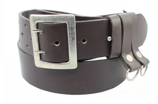 Complex Pasek Męski Skórzany Oficer Skóra Licowa Czekoladowy - Paski - miniaturka - grafika 4