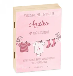 Murrano Zestaw Sztućców Dla Dzieci W Drewnianym Etui Nadruk na Urodziny SZT-ANIMALS_DRW-UV-042 - Sztućce dla dzieci - miniaturka - grafika 4