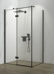 Atrium prostokątna 120x140 Catania Nero UP0312 B+US140 B - Kabiny prysznicowe - miniaturka - grafika 2