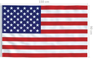 vidaXL vidaXL Flaga Stanów Zjednoczonych, 90x150 cm - Flagi i akcesoria - miniaturka - grafika 5