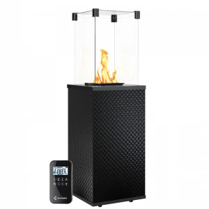 KRATKI Ogrzewacz gazowy wolnostojący PATIO szkło/czarny - pikowany - automatyka pilot PATIO/G30/37MBAR/CZ/P - Ogrzewanie przenośne KRATKI Ogrzewacz gazowy wolnostojący PATIO szkło/czarny - pikowany - automatyka pilot PATIO/G30/37MBAR/CZ/P - Ogrzewanie przenośne - miniaturka - grafika 1