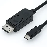 Kable komputerowe i do monitorów - Roline 11045846 wtyczka USB typ C na wtyk DisplayPort Adapter sieciowy, v1.2, 2 m czarna 11045846 - miniaturka - grafika 1