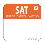 Opakowania gastronomiczne - Vogue Naklejki rozpuszczalne sobota | rolka 1000 szt. U782 - miniaturka - grafika 1