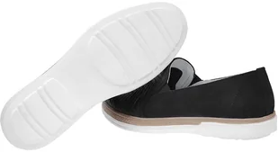 Simen Półbuty wsuwane Slip On 0106 Czarne 62219365 - Slip on damskie - miniaturka - grafika 3