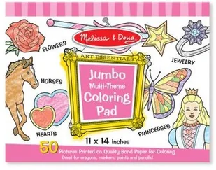 Melissa&Doug Zestaw do kolorowania, jumbo różowy 000772142250 - Przybory szkolne - miniaturka - grafika 3