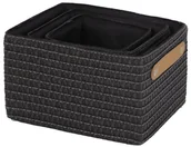 Pojemniki łazienkowe - SENSEA Kosz Paris 3 sztuki Sensea - miniaturka - grafika 1