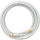 Kable - SKT mak30003 modem cable, kabel przyłączeniowy do 300 cm "wtyczka-wtyczka F pozłacana SAT 3-żyłowy ekranowany" białe MAK30003 - miniaturka - grafika 1