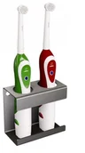 Kubki na szczoteczki do zębów - Andex Uchwyt na dwie szczoteczki lewy stal nierdzewna TECHNIC 335/L/SG - miniaturka - grafika 1