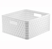 Dekoracje domu - Rotho Koszyk do przechowywania kwadratowy 14 L COUNTRY biały 1116801100 - miniaturka - grafika 1