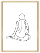 Plakaty - Dekoria Dekoria Plakat Figure Line I 21 x 30 cm Ramka Złota 218A-000-36 - miniaturka - grafika 1