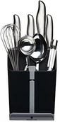 Pozostałe akcesoria kuchenne - Kitchen Craft Master Class Smart Space komputer wielofunkcyjny All-in-1 blok noży i przybory do telewizora z zamkiem ostrzałka do noży, tworzywo sztuczne, czarna/szara, 14.5 x 15.3 x 20.5 cm MCSPSUTENSIL - miniaturka - grafika 1