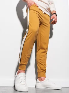 Ombre Spodnie męskie dresowe joggery P951 - musztardowe - Spodnie męskie Ombre Spodnie męskie dresowe joggery P951 - musztardowe - Spodnie męskie - miniaturka - grafika 3