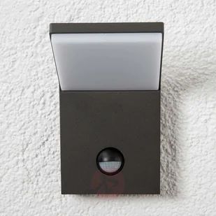 Lampenwelt Zewnętrzna lampa ścienna LED NEVIO z czujn ruchu - Lampy ogrodowe - miniaturka - grafika 5