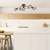 Lampy sufitowe - Näve Lampa sufitowa Fumoso, 5-punktowa, czarna - miniaturka - grafika 1