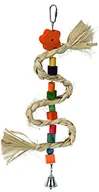 Akcesoria dla ptaków - Kerbl 82946 naturalna zabawka dla ptaków z dzwonkiem, wysokość 36 cm - miniaturka - grafika 1