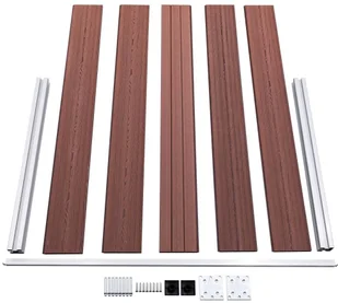 vidaxl Ogrodzenie ogrodowe WPC, 526x106 cm, brązowe 3053244 - Ogrodzenia - miniaturka - grafika 5